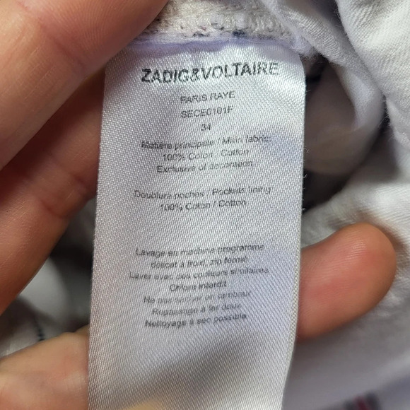 Zadig & Voltaire Paris Raye Nautical Striped Cropped Pants - Picture 7 of 13